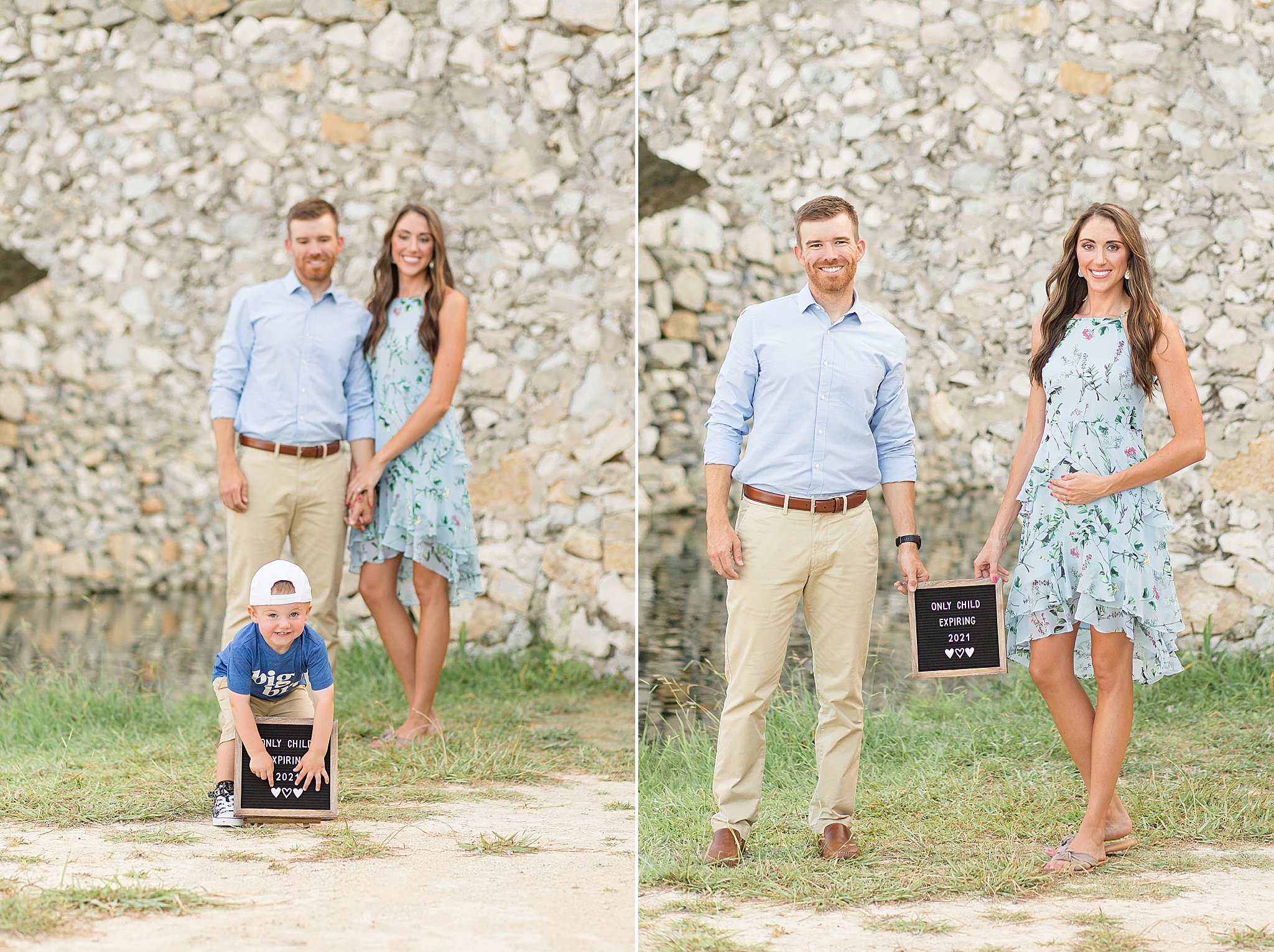 McKinney family portraits with pregnancy announcement