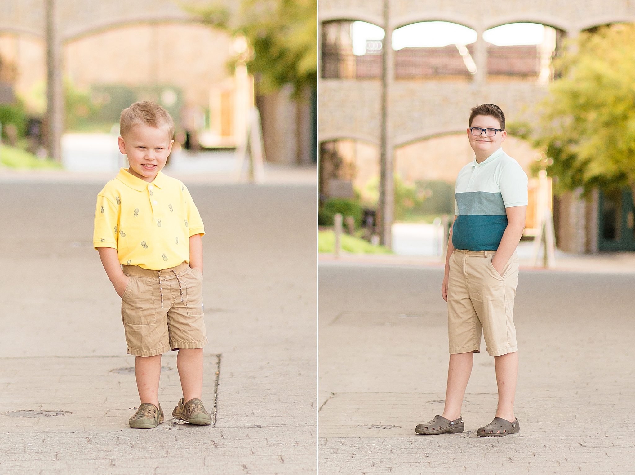 brothers pose together during Texas family photos