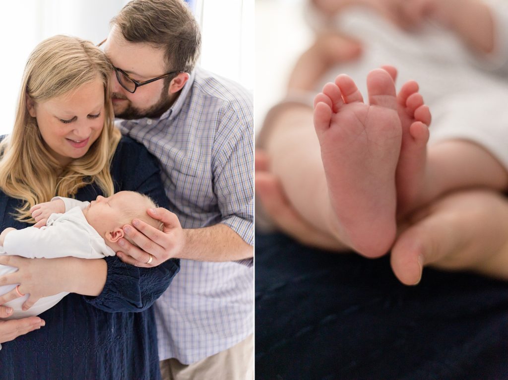 lifestyle newborn session with Wisp + Willow Photography Co.
