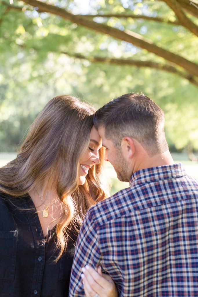 McKinney photographer captures couple during fall mini session at Finch Park with Wisp + Willow Photography Co.