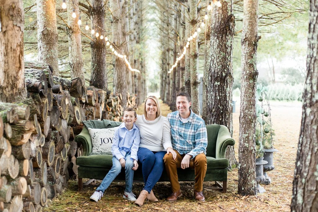 Nashville mini sessions at Christmas tree farm with family photographer Wisp + Willow Photography Co. 
