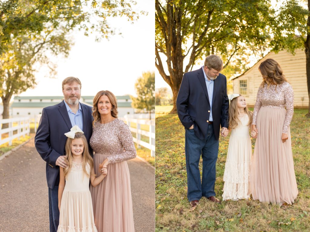 Family poses together in front of Harlinsdale Farm for family portrait session with Wisp + Willow Photography Co.