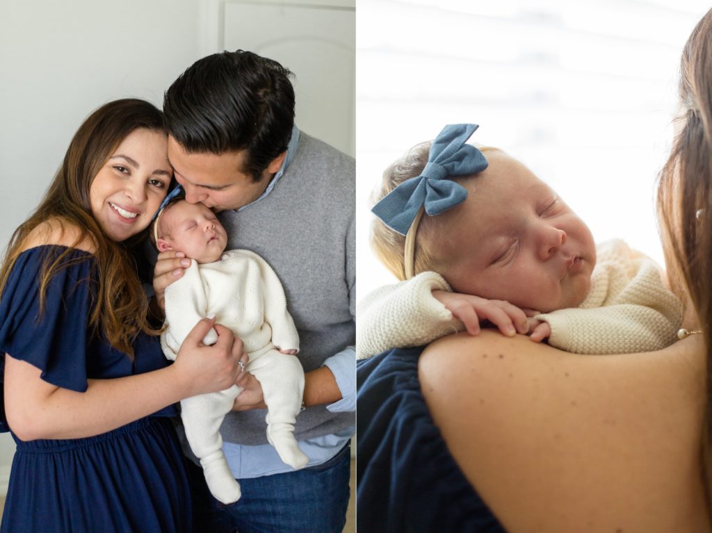 Lifestyle newborn session with family photographer Wisp + Willow Photography Co.