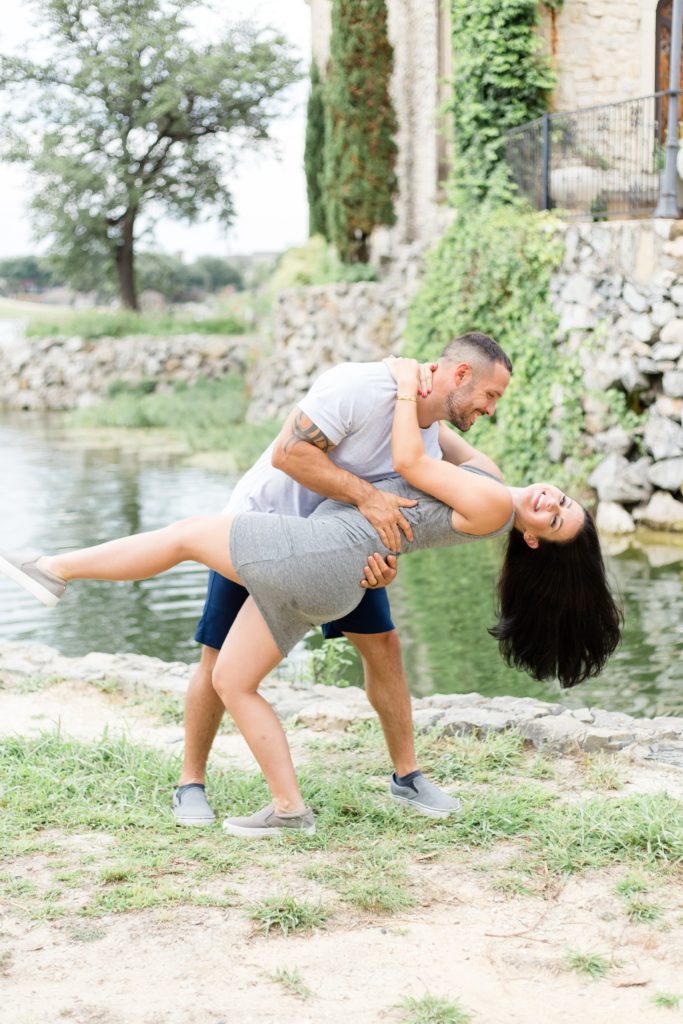 Couple poses during family portrait session with McKinney photographer Wisp + Willow Photography Co. 
