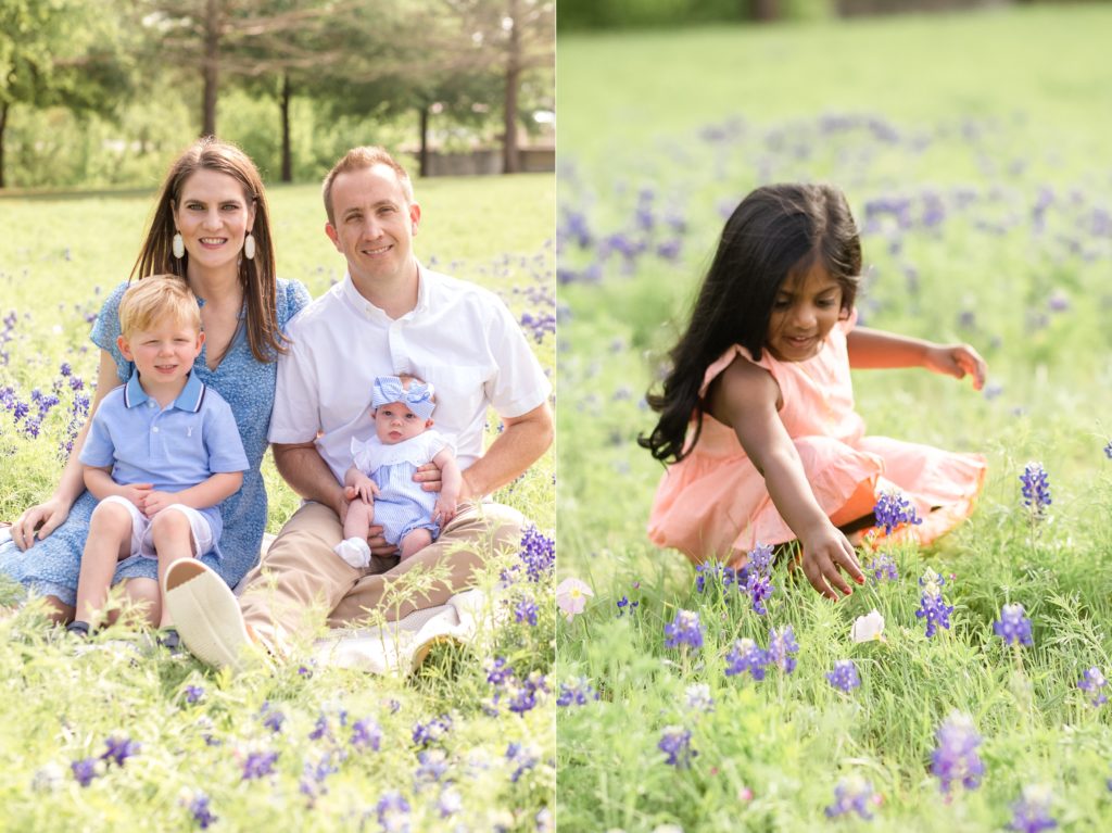Bluebonnet minis in the spring with Plano family photographer Wisp + Willow Photography Co. 
