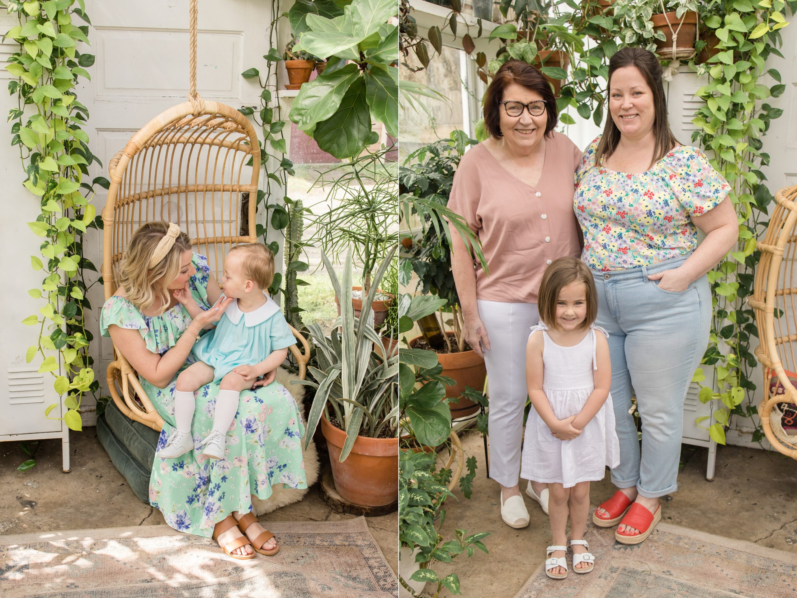 Spring mini sessions at the stunning East Nash Greenhouse in Nashville, Tennessee with family photography team Wisp + Willow Photography Co. Click to see more from this session live on the blog now! 
