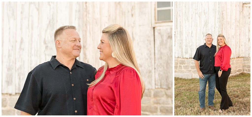 Husband and wife take time to capture some pictures of just the two of them during family photography session in Nashville, TN with Wisp + Willow Photography Co.