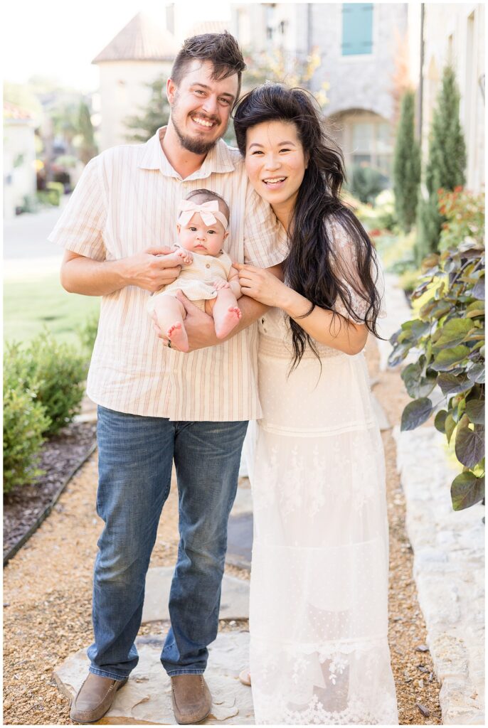 Family of 3 have Adriatica family session in McKinney, TX in the summer!  Click to see more on the blog at Wisp + Willow Photography Co.