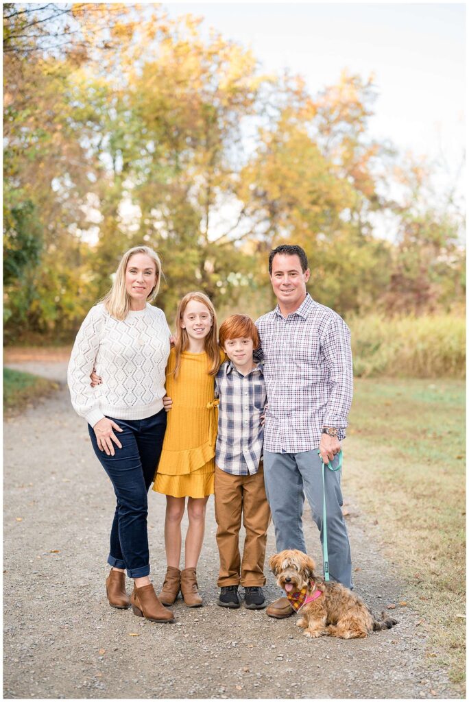 Family of 4 have fall family portraits at Belle Isle in Richmond, VA!  Click to see more on the blog today!