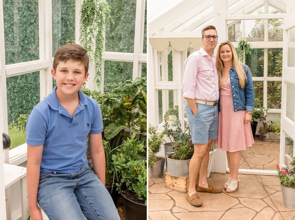 Greenhouse minis at Lemon Drop Studios with McKinney family photographer Wisp + Willow Photography Co. 