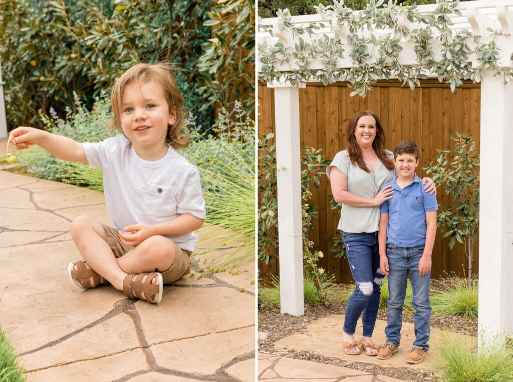 Spring minis at Lemon Drop Studios greenhouse with McKinney family photographer Wisp + Willow Photography Co. 